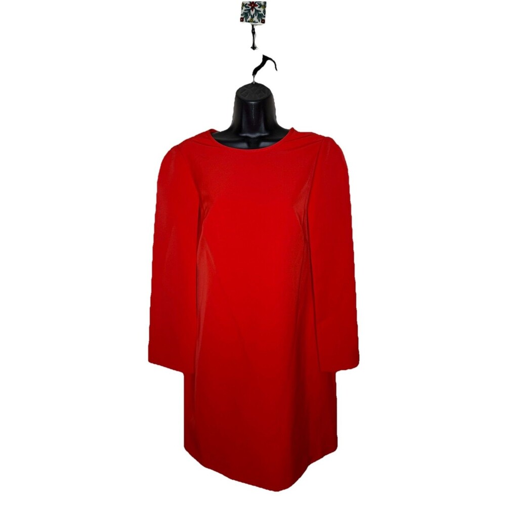 Eliza J NEW NWT size 2 Cape Sheath Dress red solid zipper lined knee length
